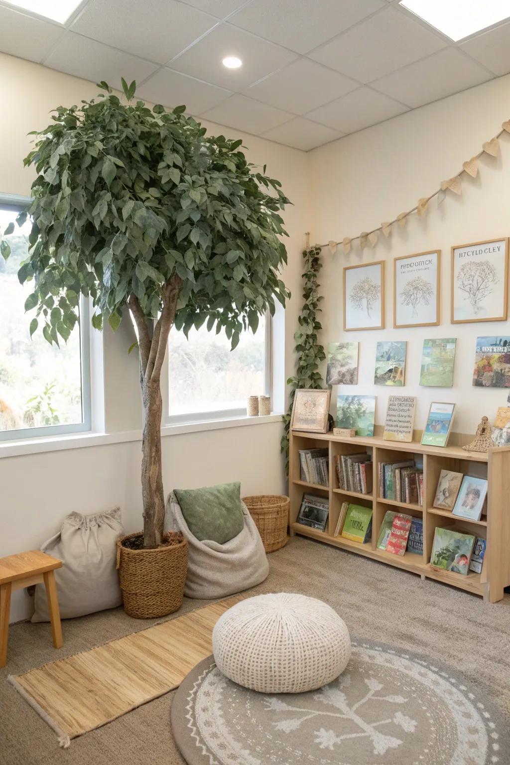 Nature elements provide tranquility and a sense of adventure.