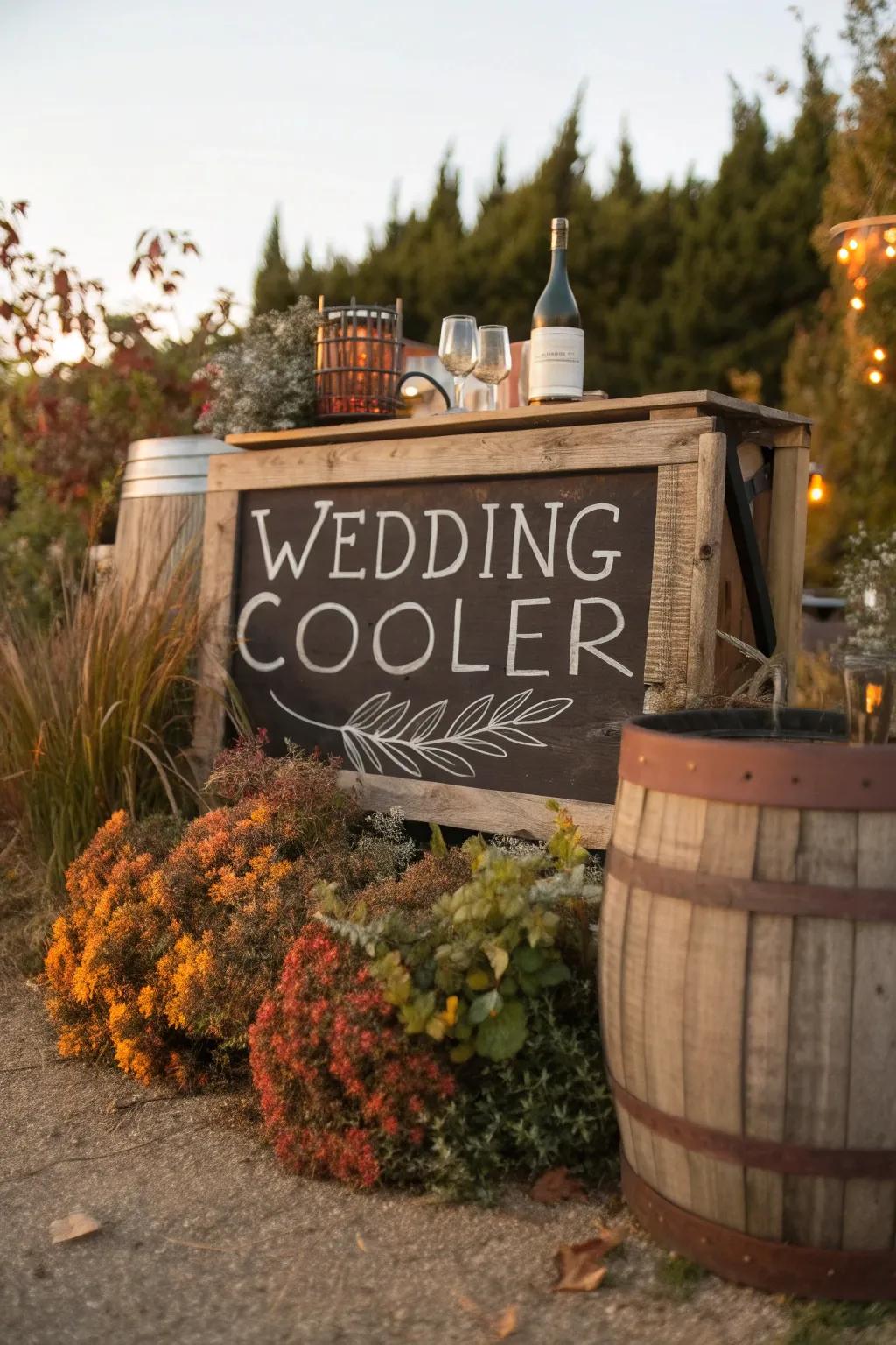 Enhance your wedding decor with creative signage that adds charm and guides guests with style.