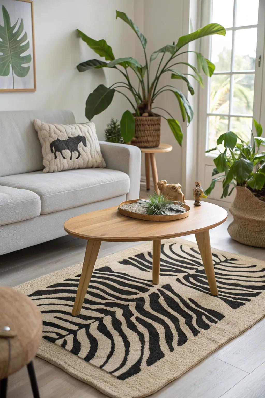 Bring the safari indoors with zebra print and nature-inspired decor for a lush, adventurous vibe. 🌿🦓 #SafariLiving #HomeDecor