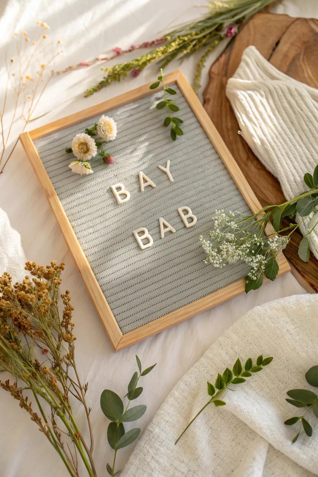 Celebrate the beauty of the changing seasons with floral accents on your letter board. 🌸 #SeasonalDecor #NurseryInspiration