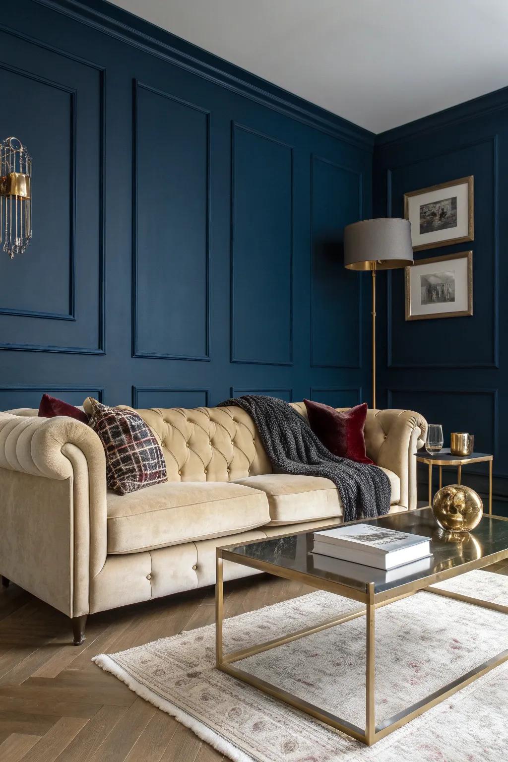 Embrace bold colors and contrast for a dramatic and sophisticated look. 🎨 #ColorContrast #HomeStyling