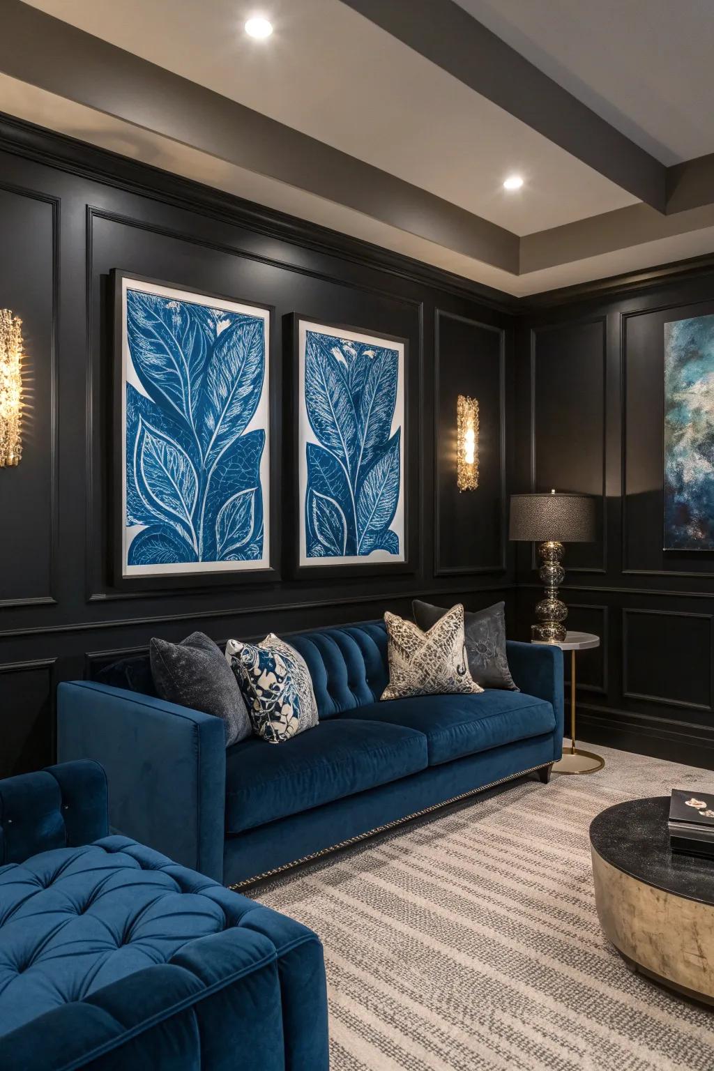 Abstract art adds character and a focal point to any living area. #WallArt #AbstractDesign