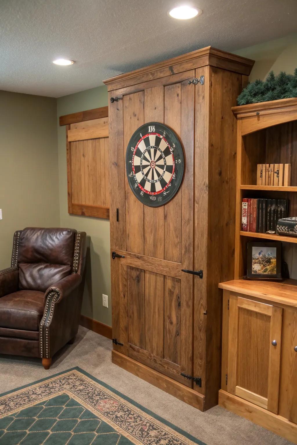Maximize your space with a wall-mounted cabinet that keeps your game area tidy and efficient. 🎯 #SmallSpaceLiving #SpaceSaver #GameOn