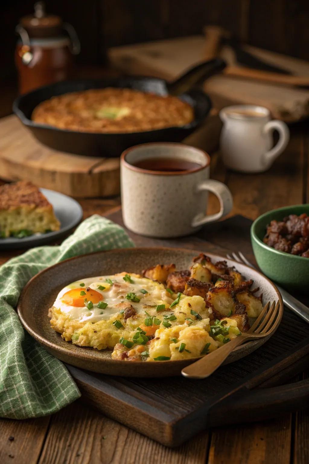 Transform leftovers into a breakfast delight with bubble and squeak, a crispy and flavorful dish. 🥔🍳 #CreativeCooking #BreakfastIdeas