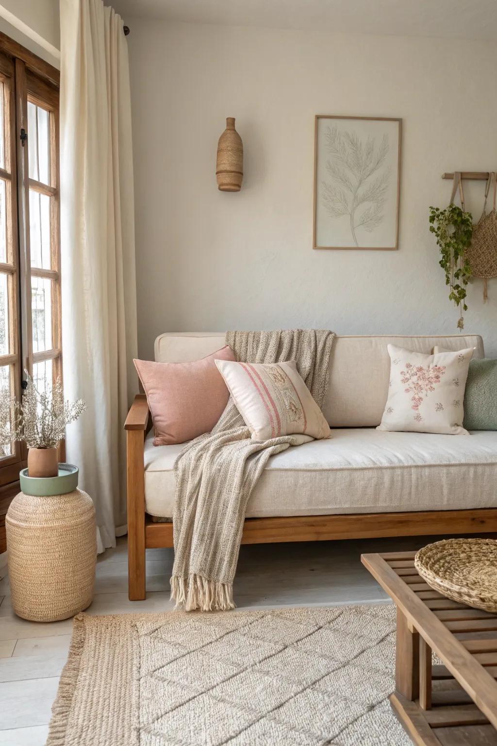 Create a welcoming retreat with a cozy cottage-style sleeper sofa. 🌿 #CottageCharm #CozyVibes #GuestRoomGoals