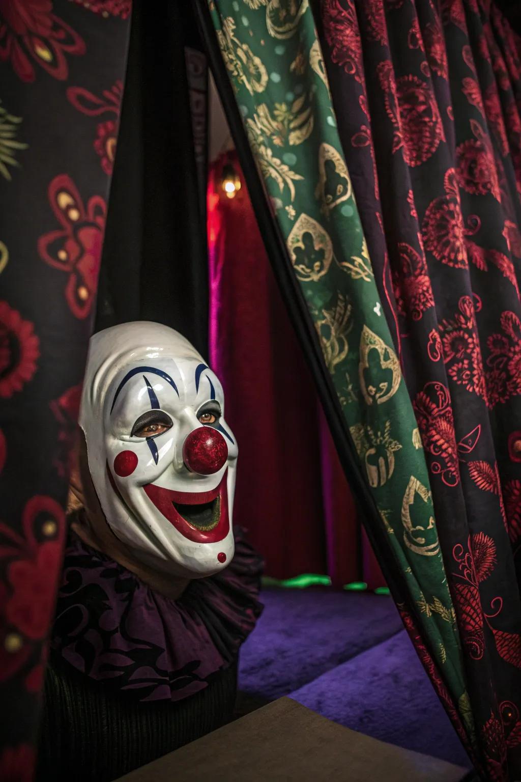 Add a chilling touch with distorted clown faces that are sure to spook. 😱 #CreepyClowns #HalloweenHorror