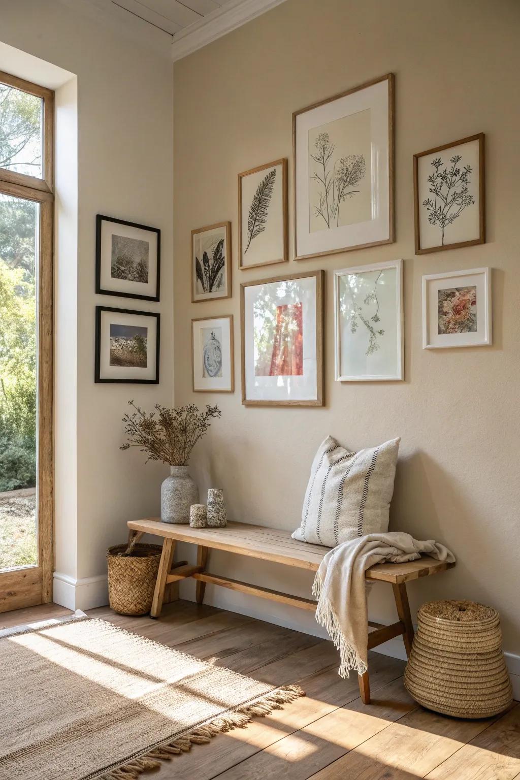 Create a focal point with an accent wall that showcases your style. #AccentWall #HomeVibes 🖼️