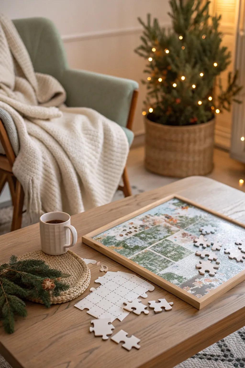 Dive into the satisfying world of puzzles, perfect for cozy winter nights. #PuzzleTime #WinterEvenings