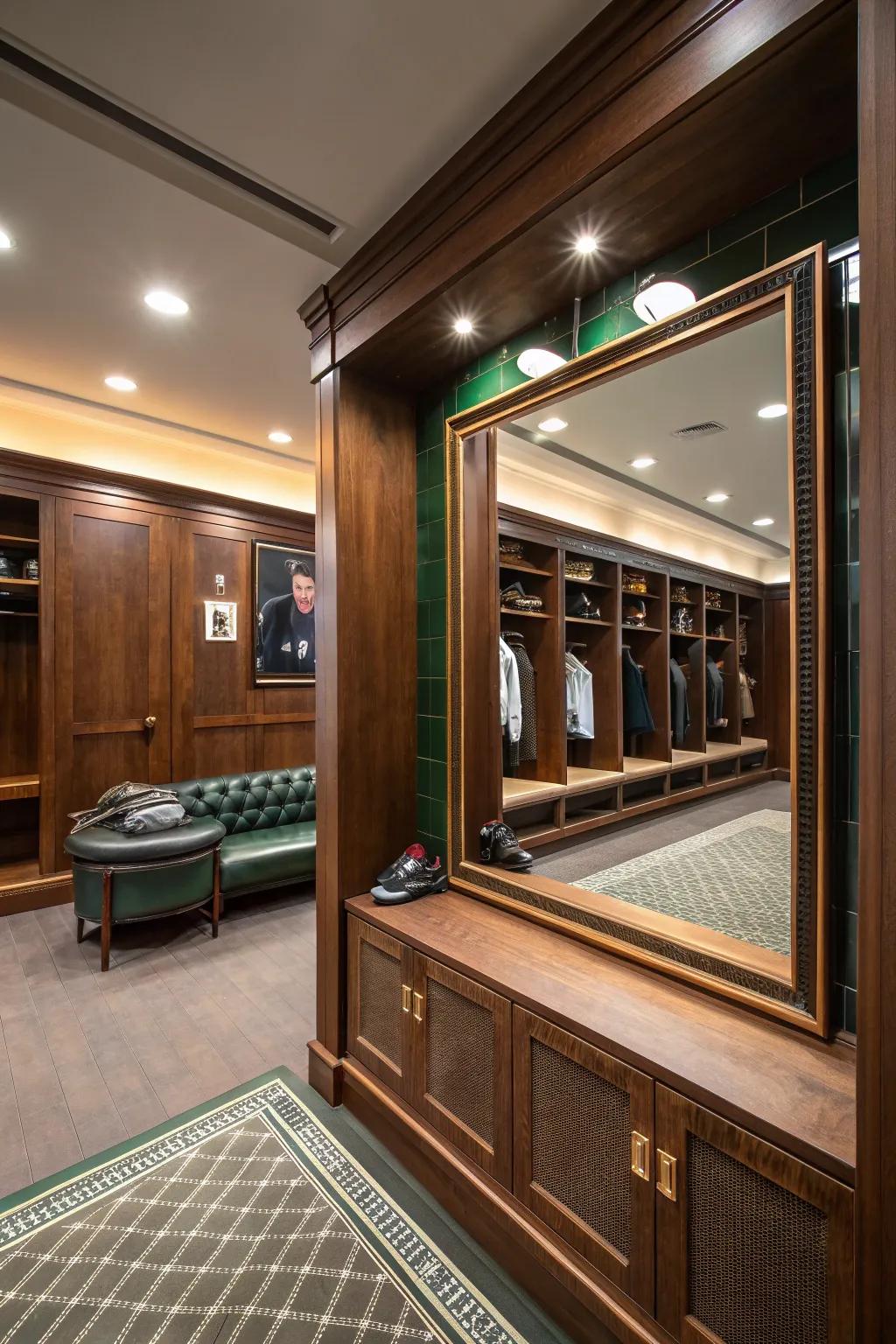Maximize your locker room's potential with clever mirror placement. 💡