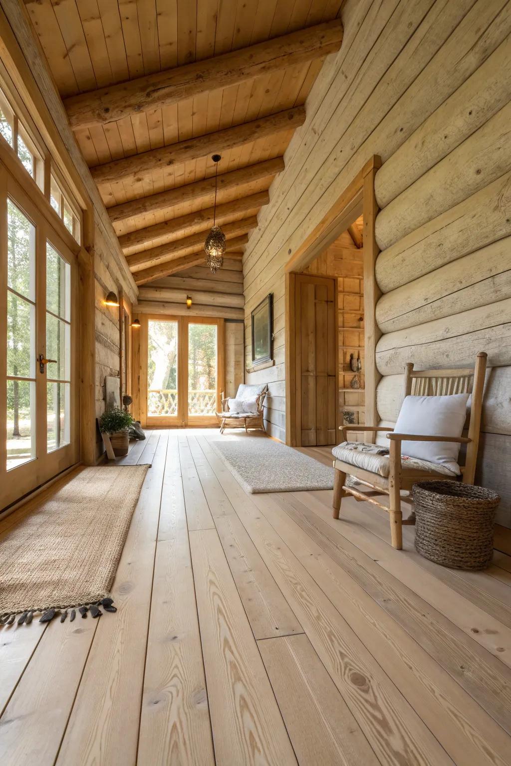 Wide planks offer a dramatic canvas for showcasing natural wood beauty. 🌲 #RusticCharm #WidePlank