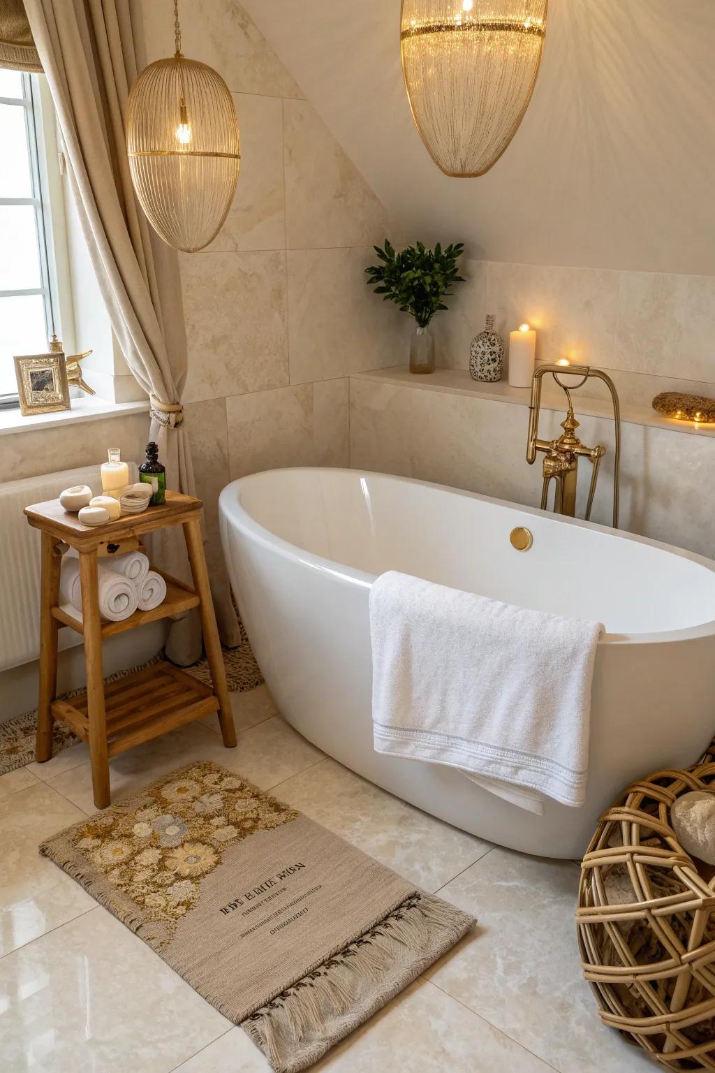 A freestanding tub invites you to unwind and relax. 🛁 #BathTime #HomeRetreat