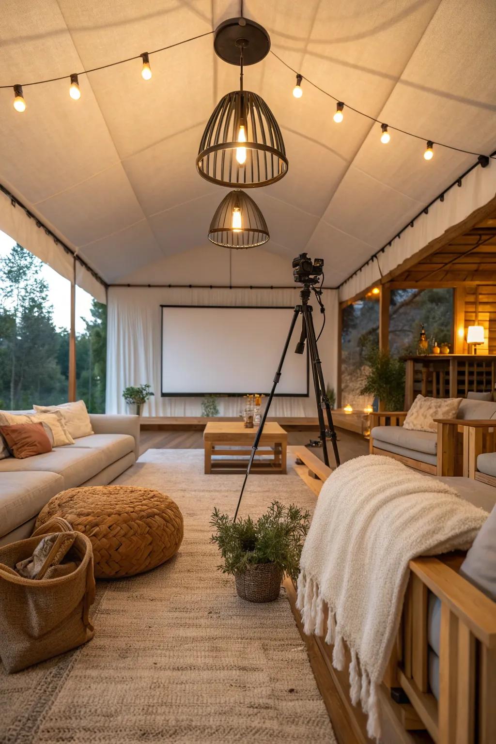 Change the atmosphere of your media room with mood lighting that suits every occasion. 🎨 #MoodLighting #MediaRoom