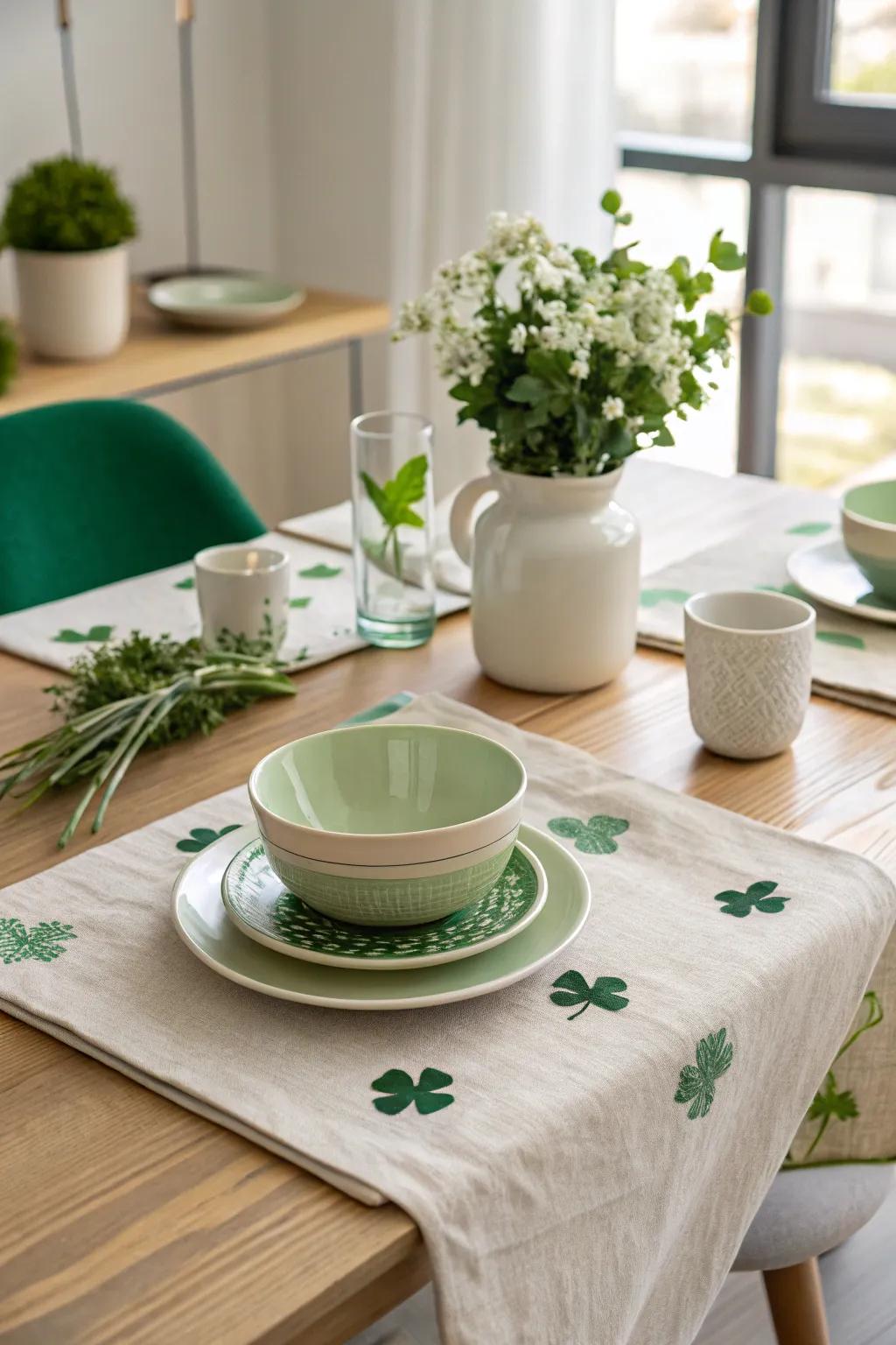 Transform your office lunch with themed tableware that brings the celebration to life. ☘️🍽️ #OfficeDecor #StPatricksDay
