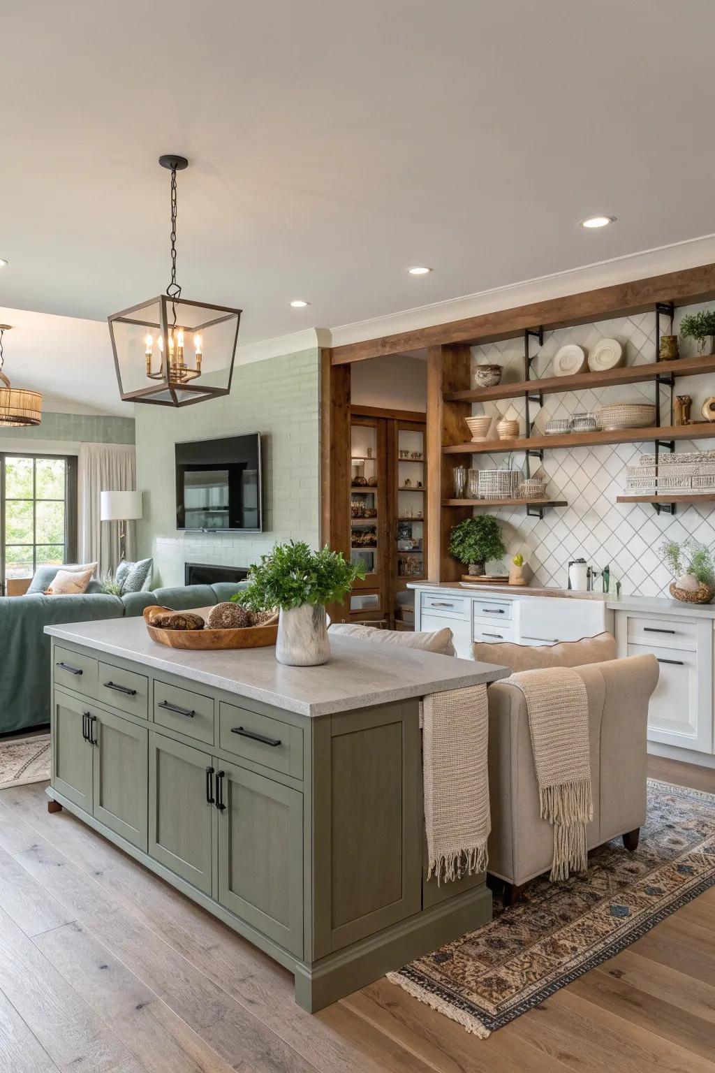 Optimize storage with sleek built-ins that keep your space tidy. 📚 #BuiltInStorage #FunctionalDesign #OpenLiving