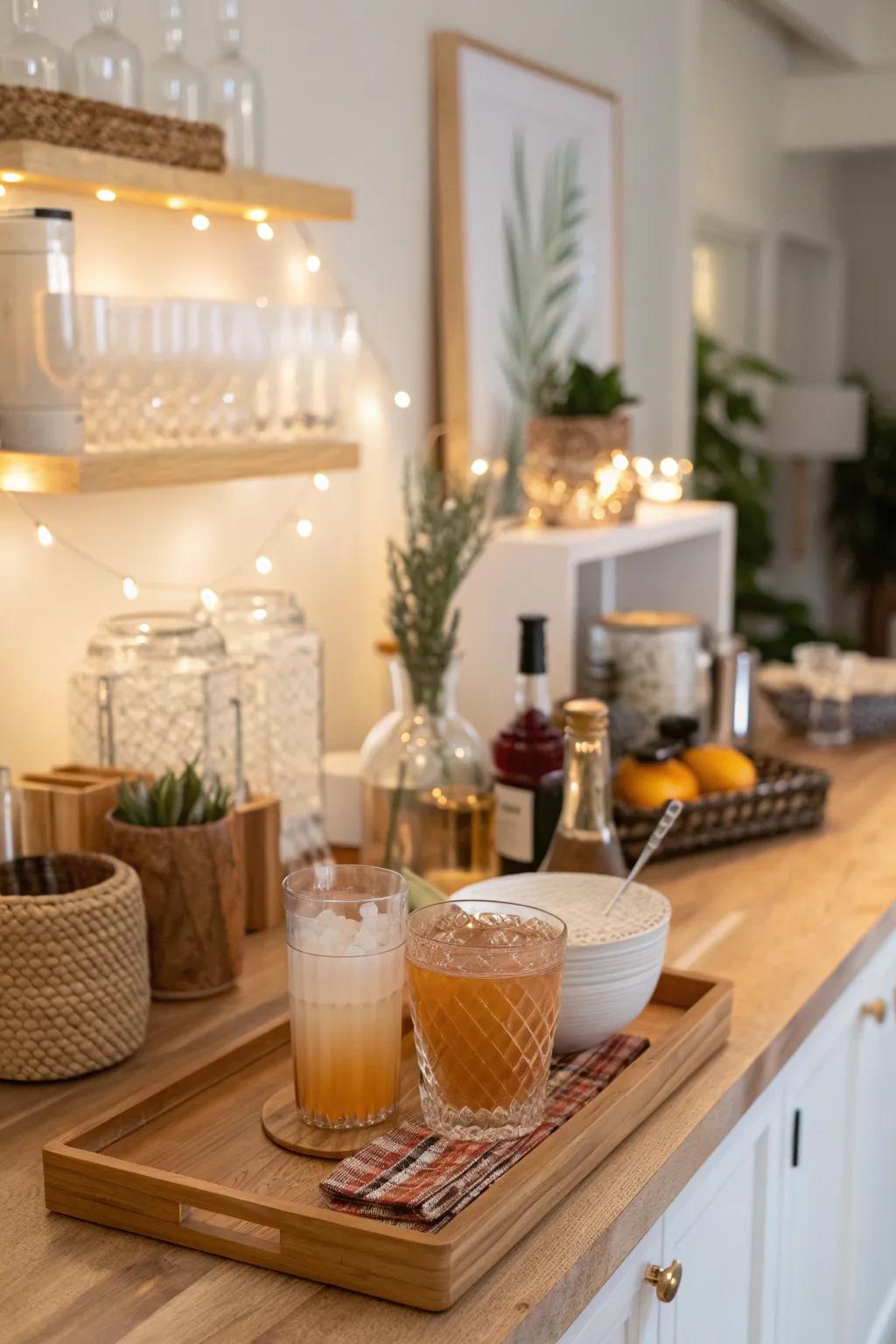 Mix up some fun with a beverage bar that offers drinks for every taste.