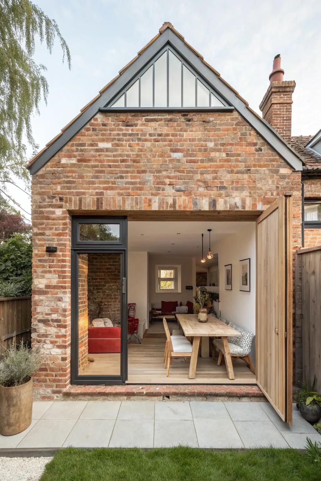 Combine old-world charm with modern design using traditional materials.