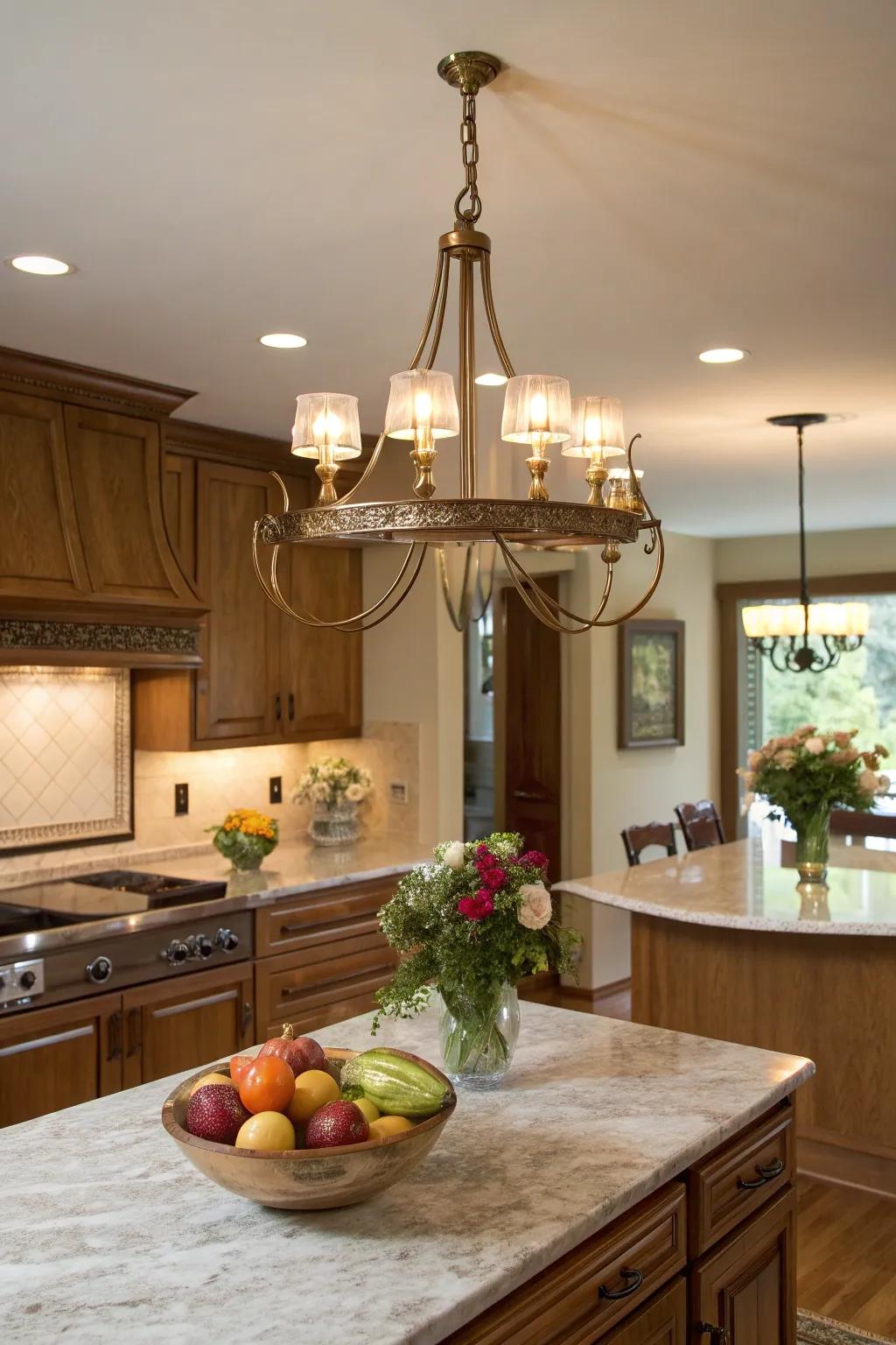 Let statement lighting illuminate your kitchen with style and elegance. 💡 #KitchenLighting #HomeDecor #InteriorDesign