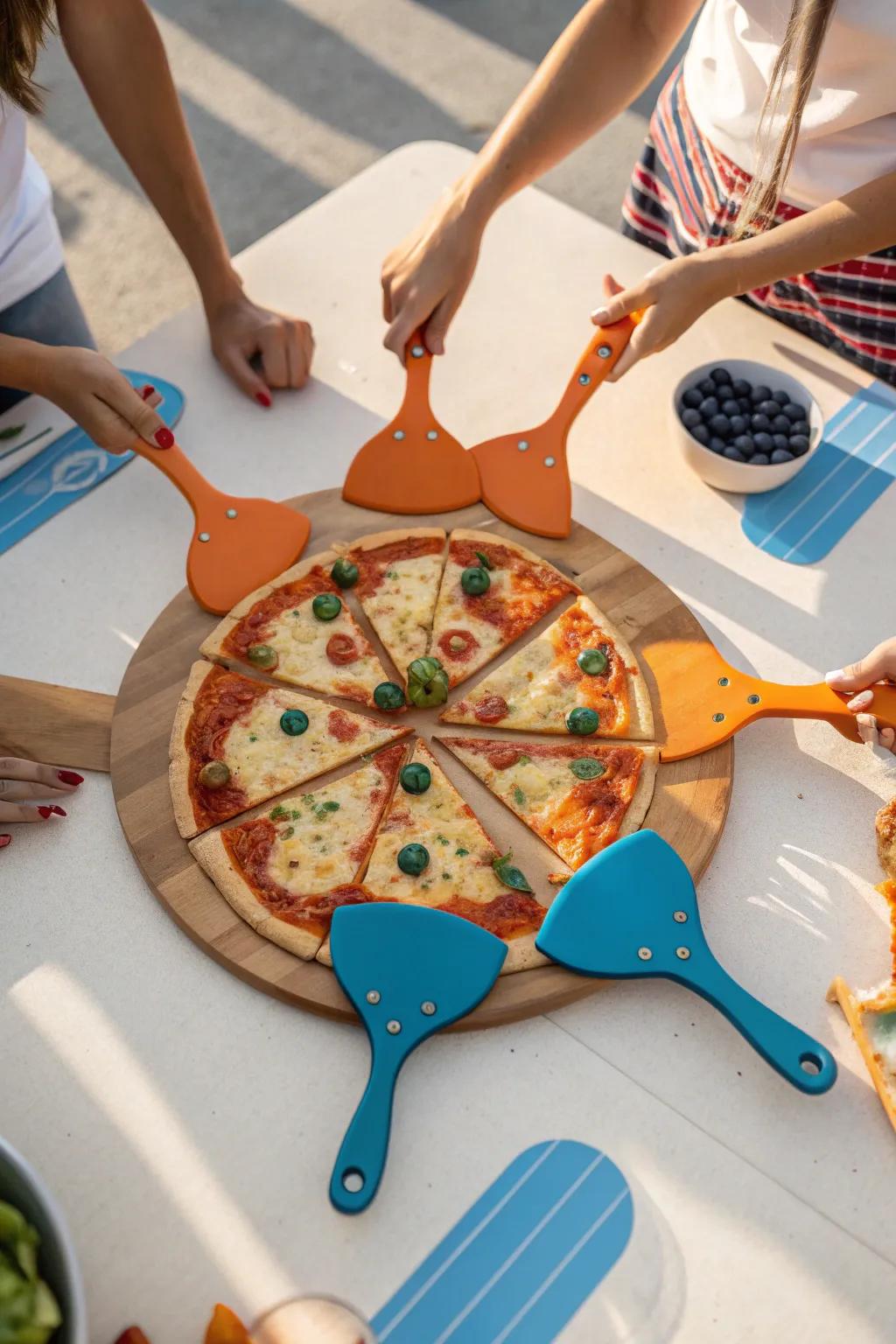 Personalized pizza paddles add a thoughtful touch, making your guests feel cherished at your party.
