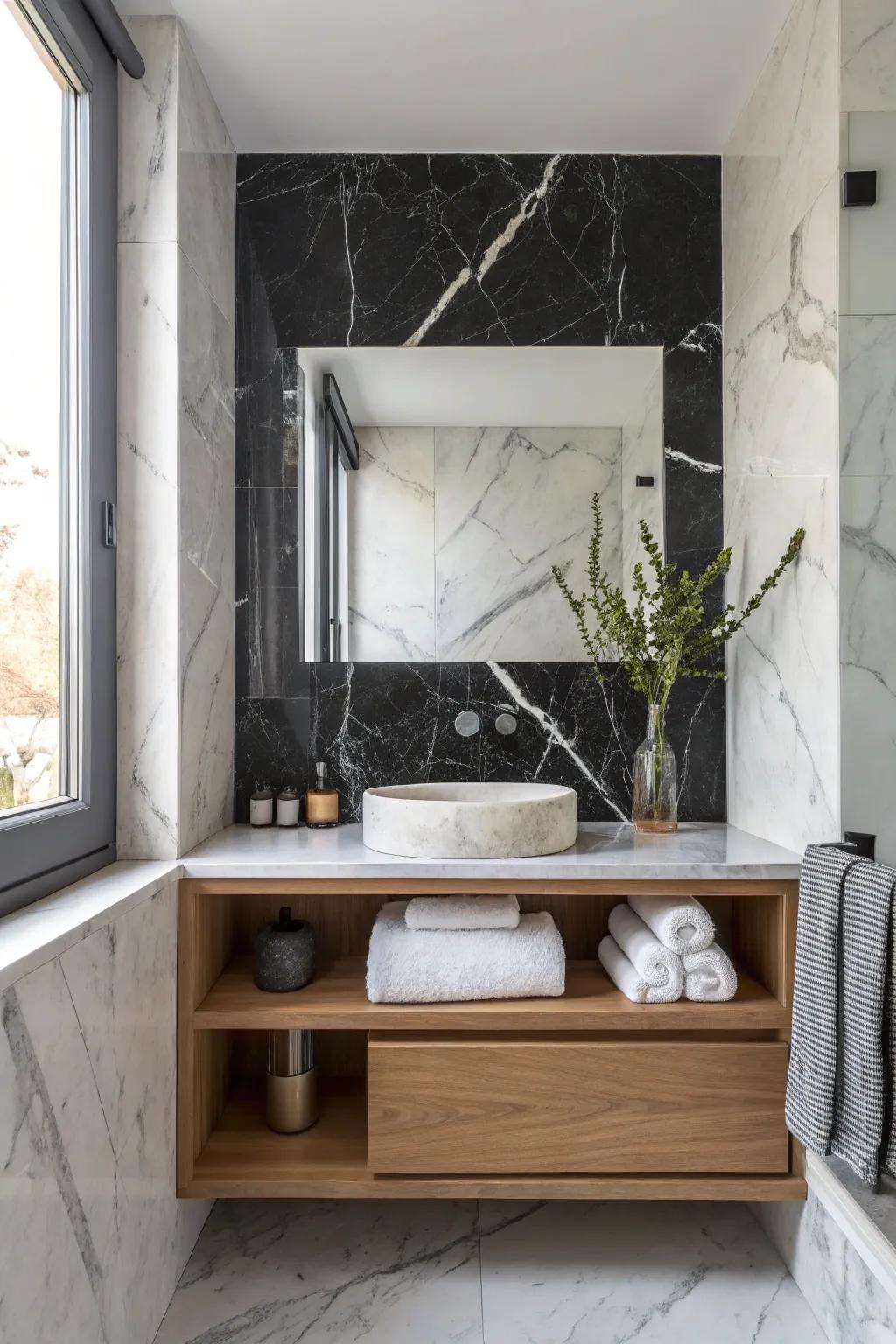 Embrace simplicity—minimalist decor lets marble's natural beauty shine.