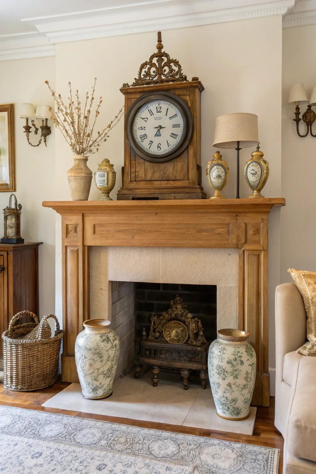 Decorative accessories add historical flair to your living space. ⏰ #DecorInspo #TimelessDesign
