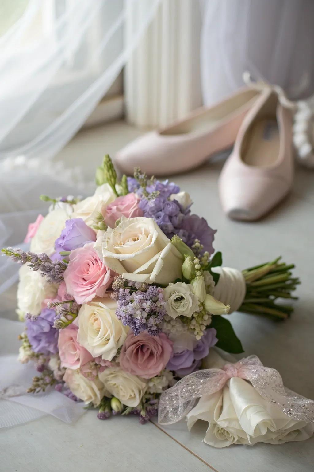 Embrace the elegance of a recital with a dreamy pastel bouquet.