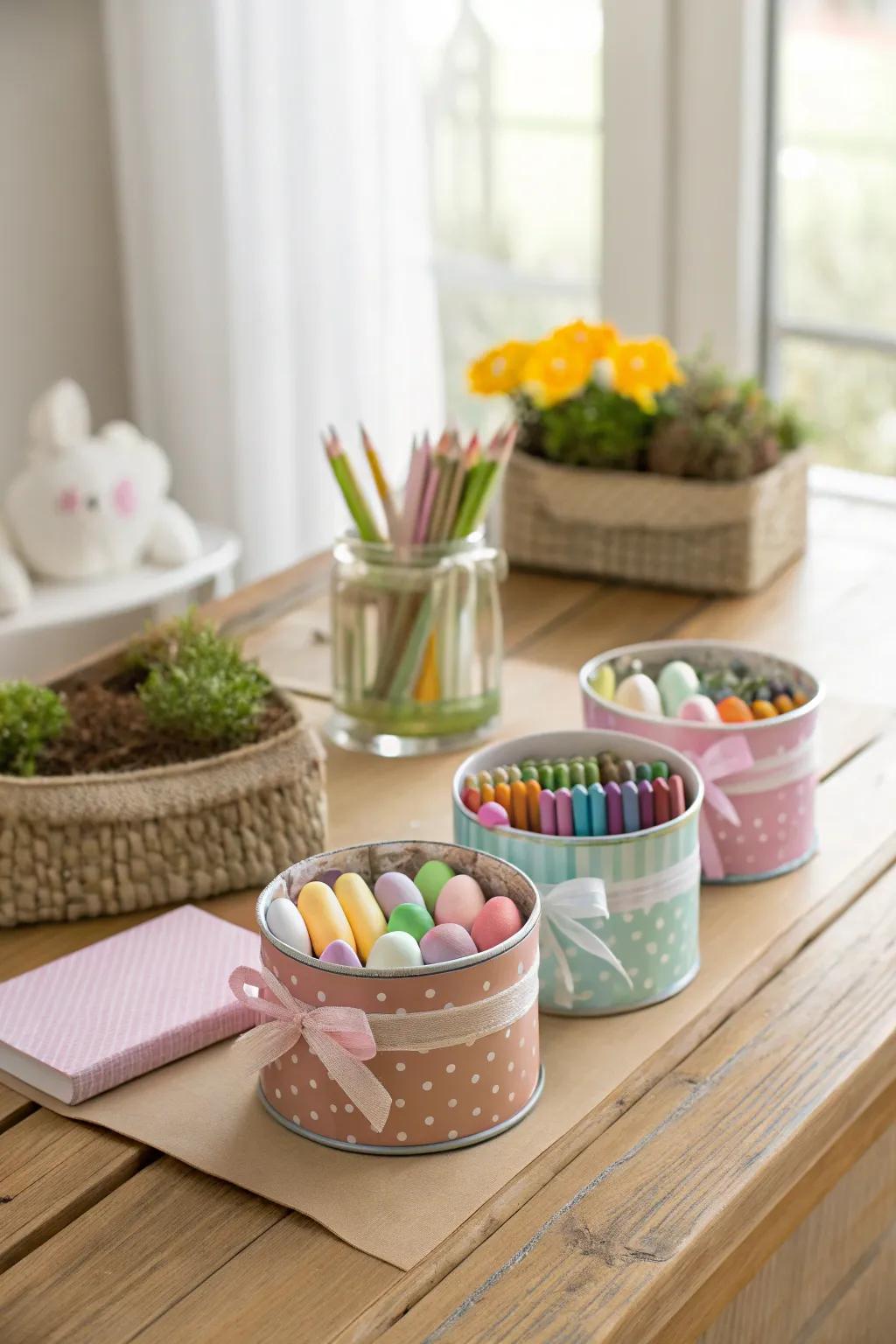 Unleash creativity this Easter with beautifully decorated tins filled with artistic surprises. 🎨 #ArtisticGifts #EasterFun