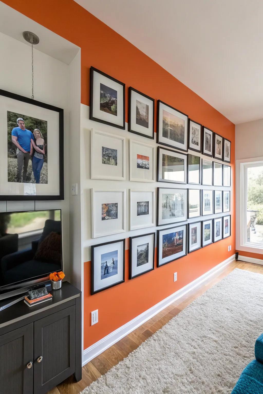 Embrace simplicity with a modern minimalist photo wall that exudes elegance and calm.