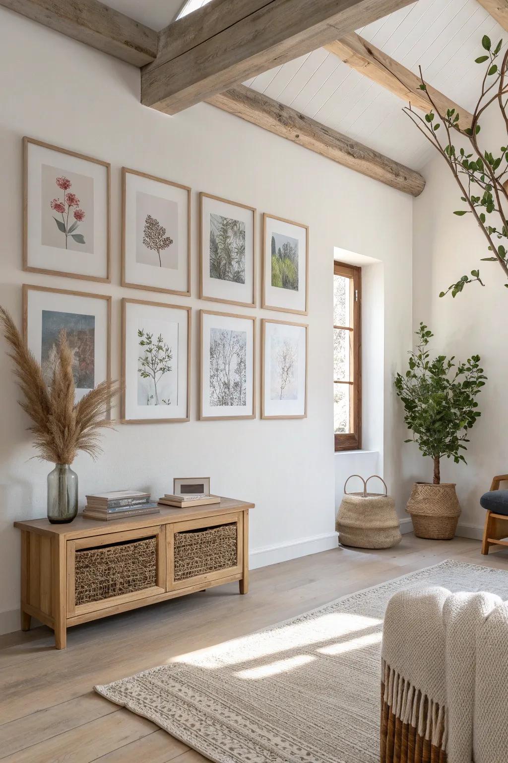 Add a touch of magic to your decor with floating frames that create the illusion of art suspended mid-air.