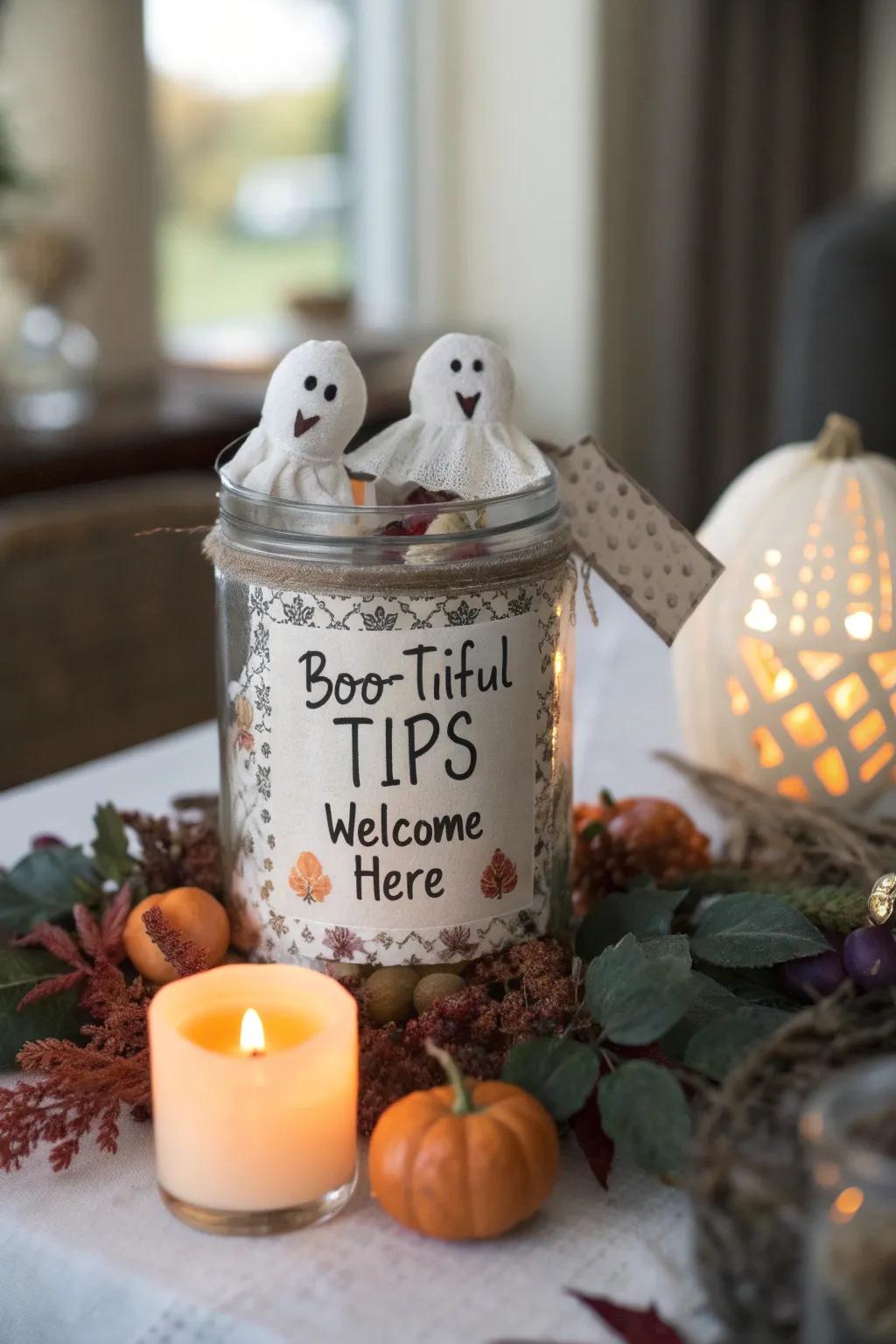 Welcome boo-tiful tips with a ghostly charm that enchants patrons.