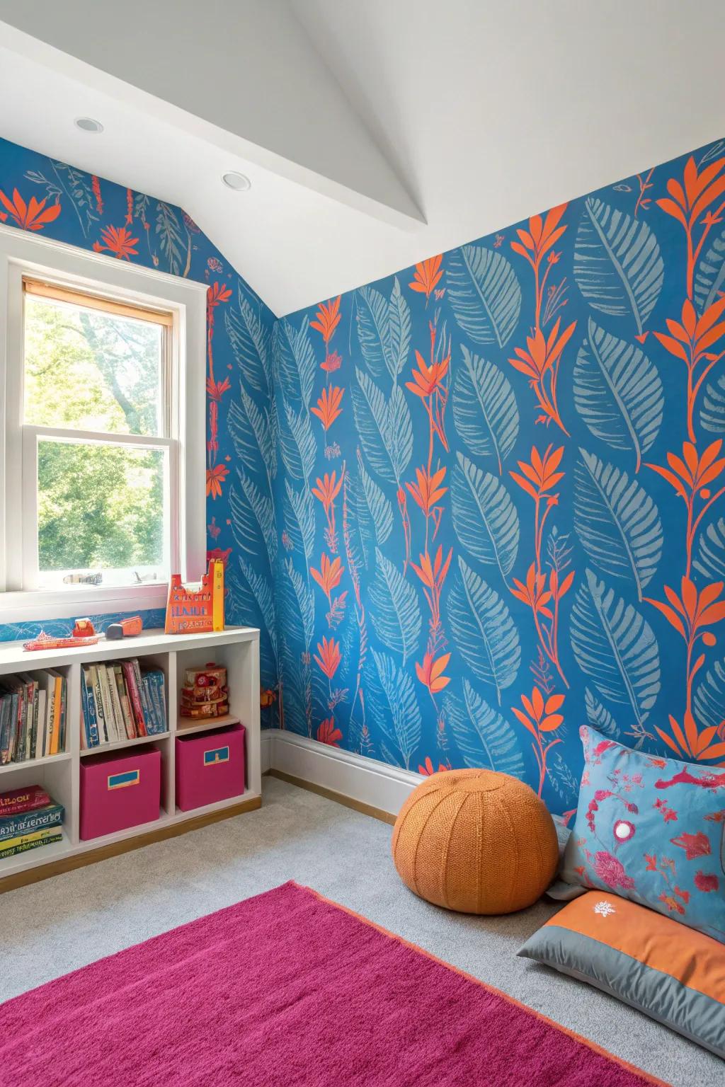 Textured wallpapers add a layer of sophistication and charm to your child's room. 🌟 #TexturedWalls #KidsDecor #InteriorDesign