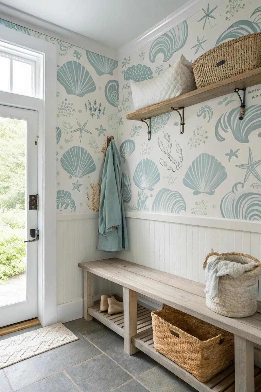 Infuse your mudroom with coastal charm and enjoy a breezy, relaxed vibe.