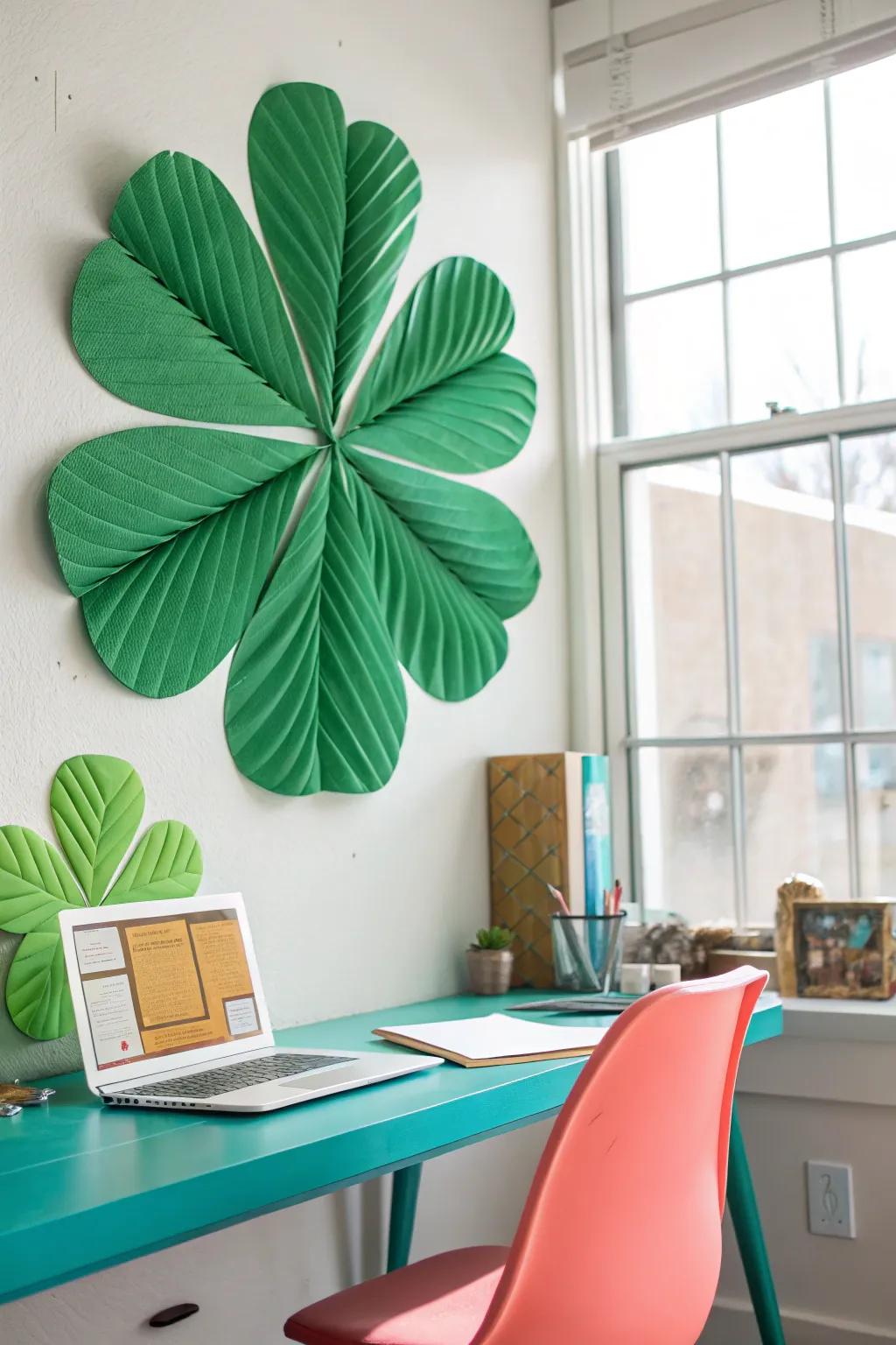 Add a personal touch to your office decor with DIY clover wall art that's both simple and stunning.
