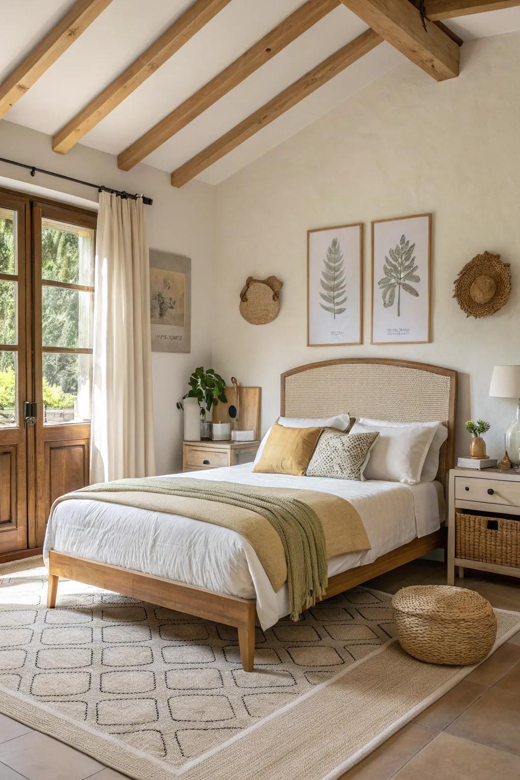 Simplicity and purpose go hand in hand in a serene bedroom.