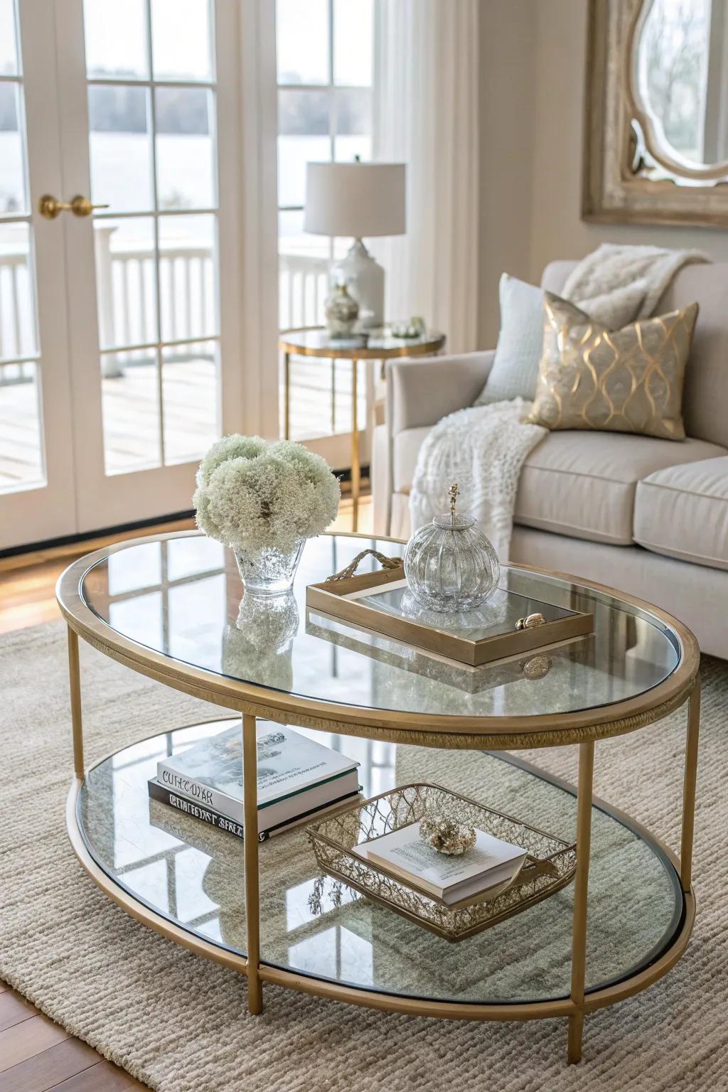 Add a dash of luxury with mirrored elements that enhance light and space in your room.