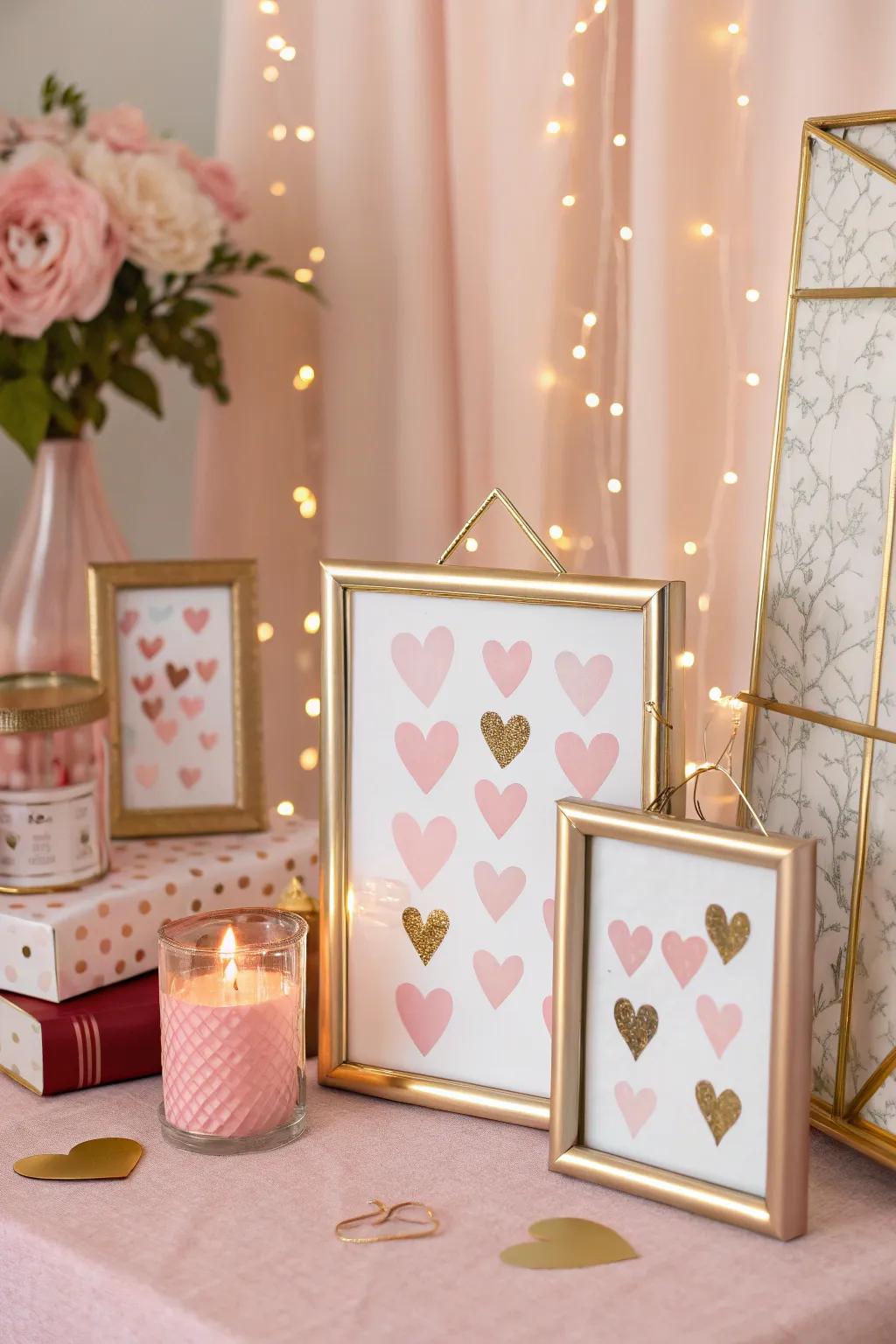 Show your memories some love with heart stickers on your photo frames.