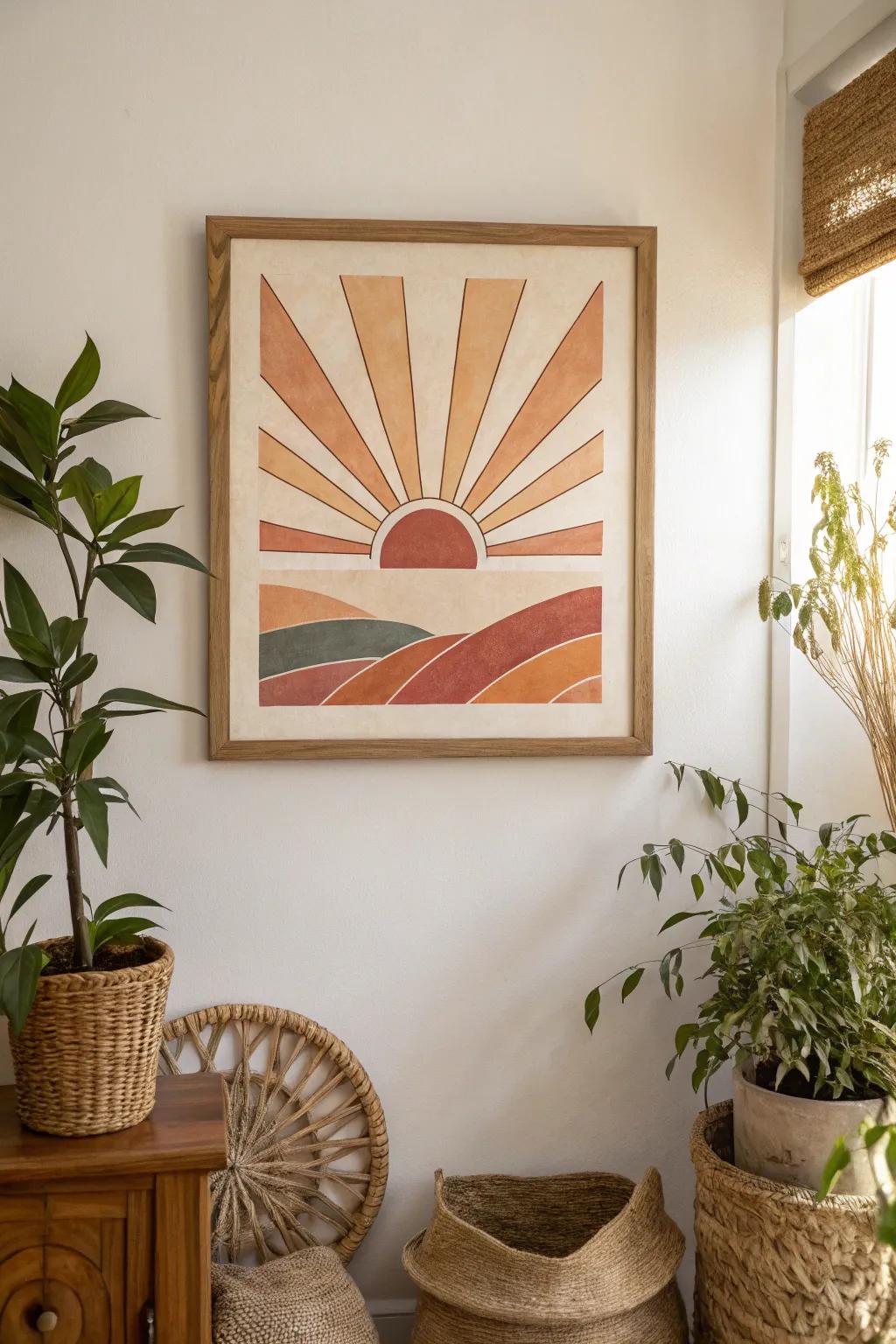 Connect with the tranquility of nature through retro-inspired motifs in your decor.