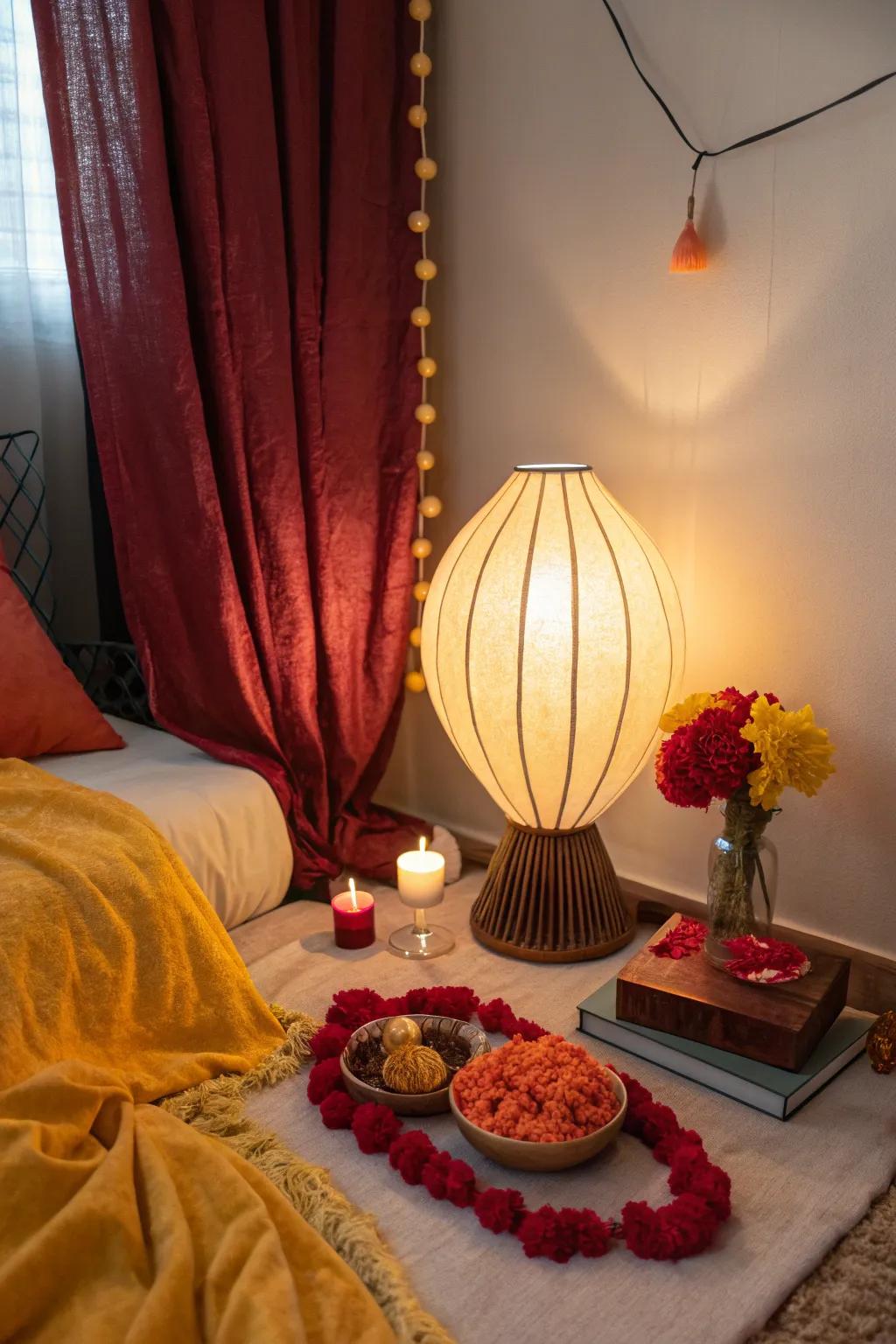 Set the mood with intimate lighting that envelops you in warmth. #WarmLighting #CozyNights