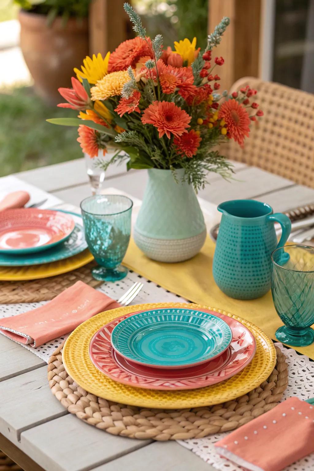 Achieve the perfect balance of elegance and casualness with a tablescape that invites relaxation. 🌞 #ElegantCasual #TableStyling