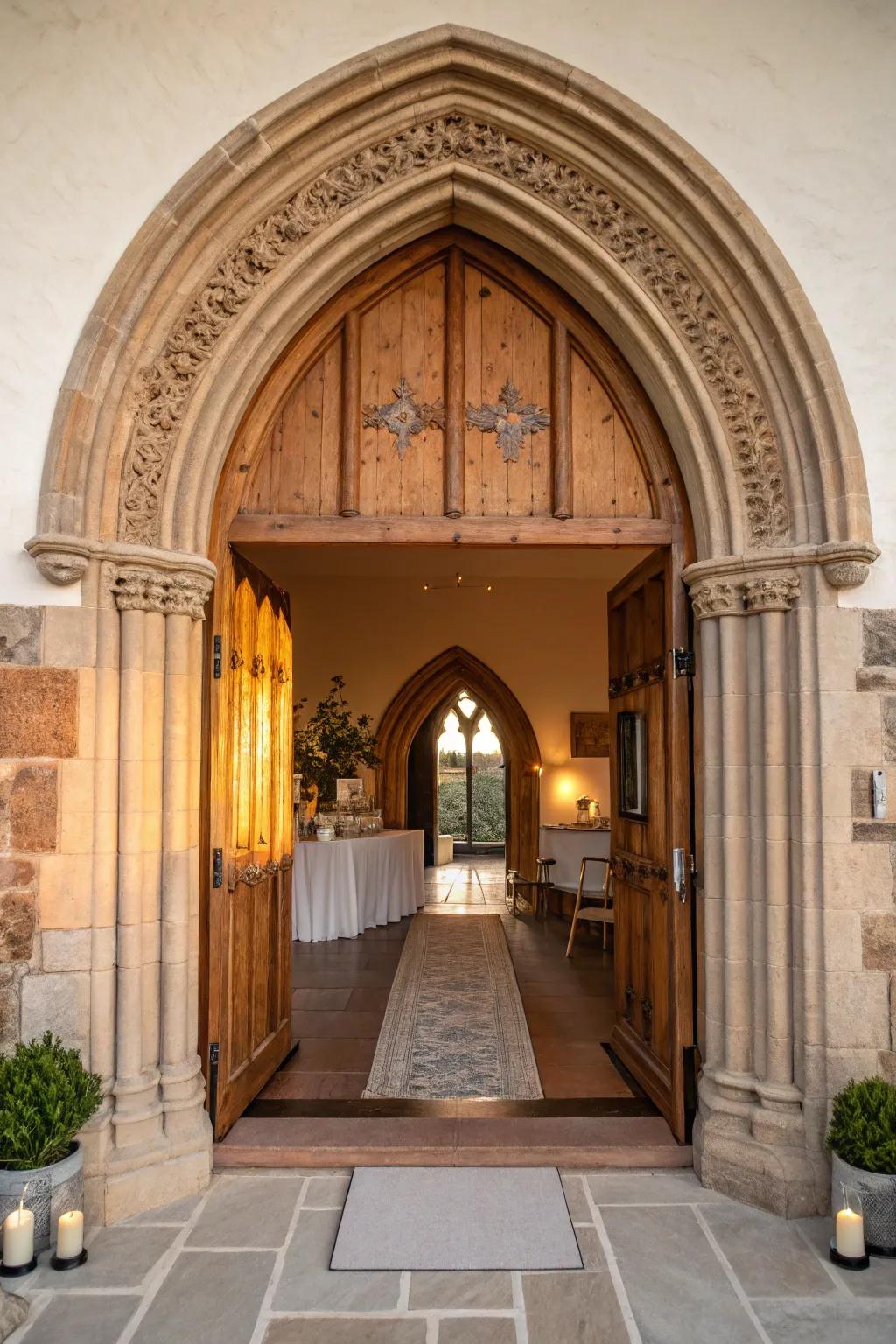 Step into a world of mystery and grandeur with gothic-inspired arches.