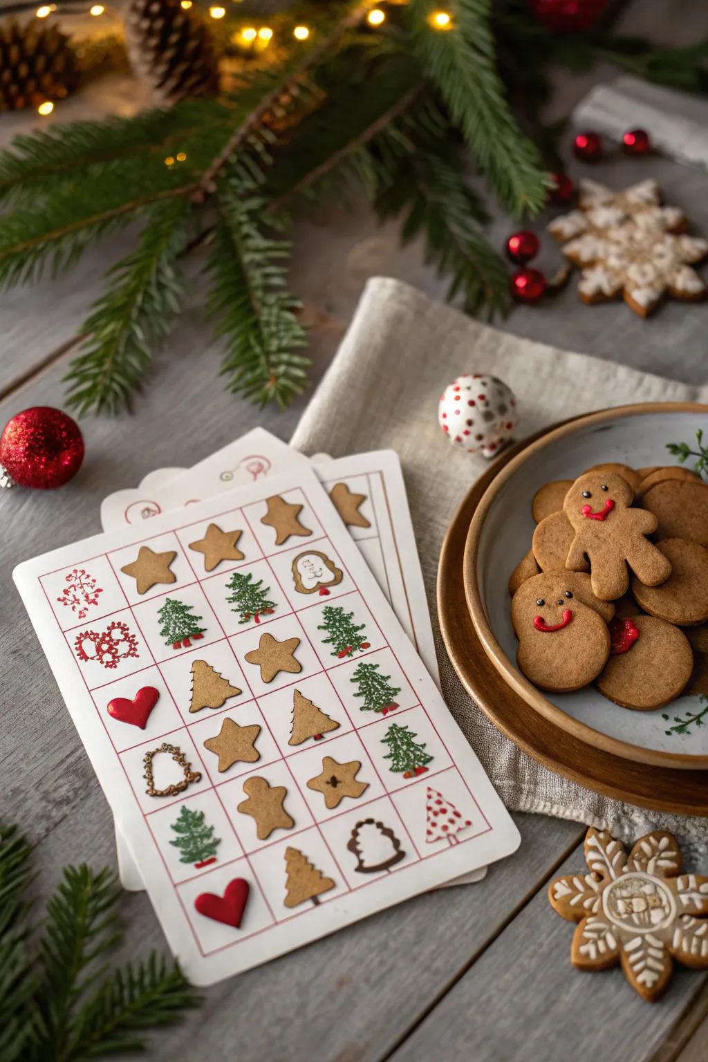 Sweeten your holiday games with gingerbread man-themed bingo cards.
