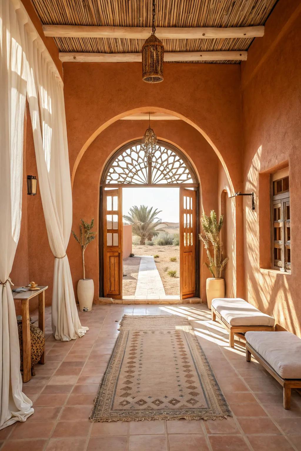 Add elegance with arched doorways that echo the timeless beauty of desert architecture.