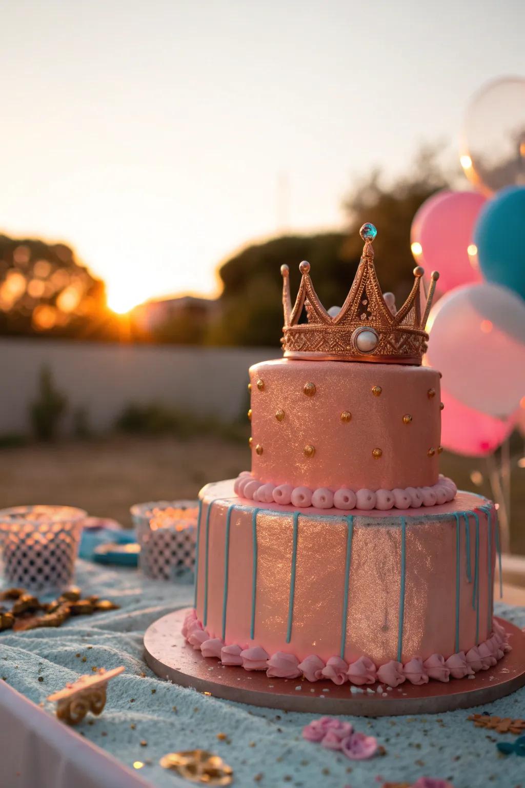 Feel like royalty with a crown-topped cake that's fit for a celebration.
