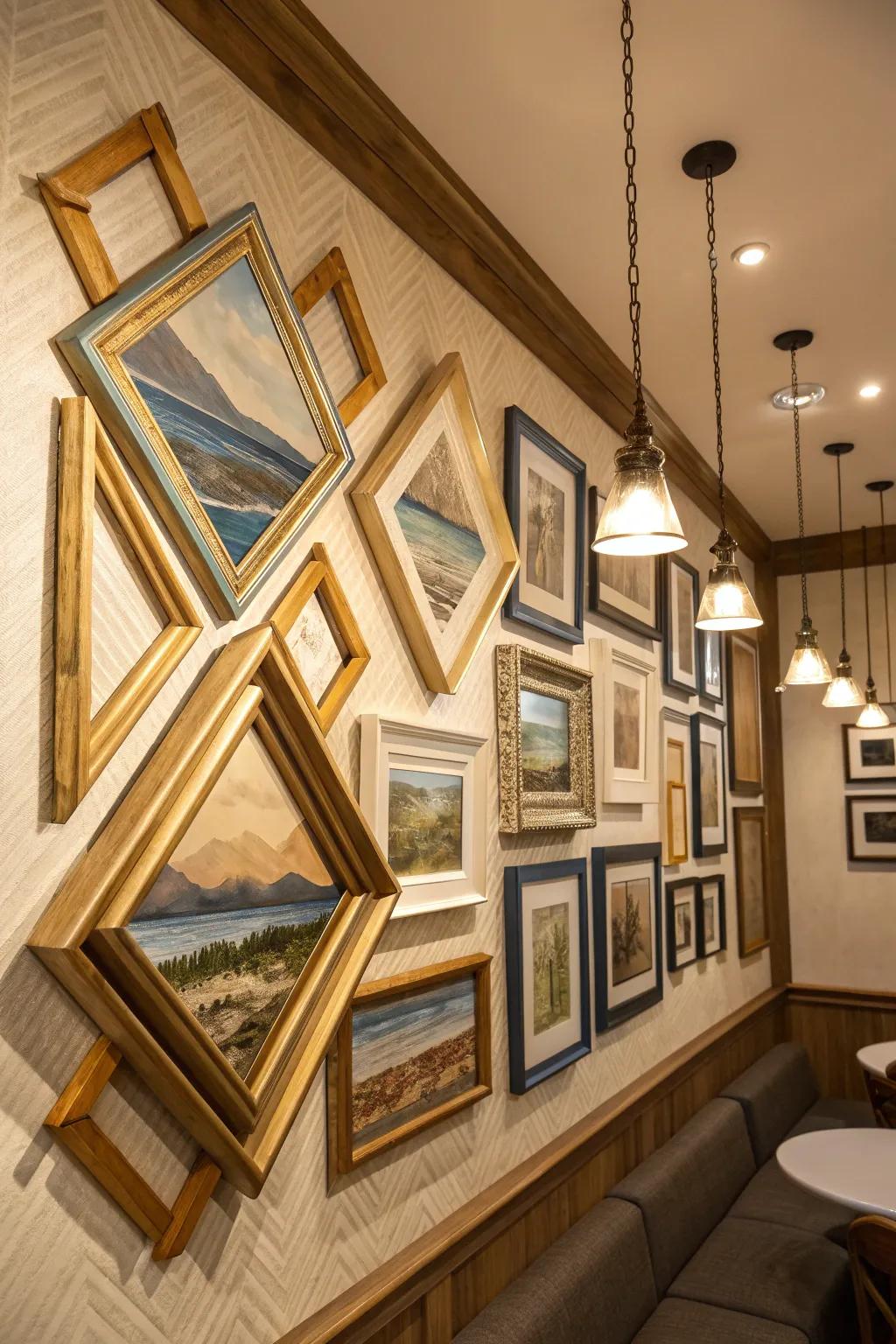 Get creative with layered frames for a rich, textured look.