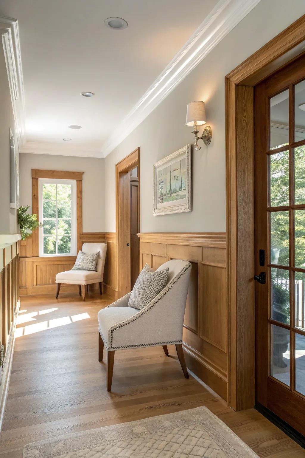 Chair rails bring classic elegance, adding definition and style to your walls.