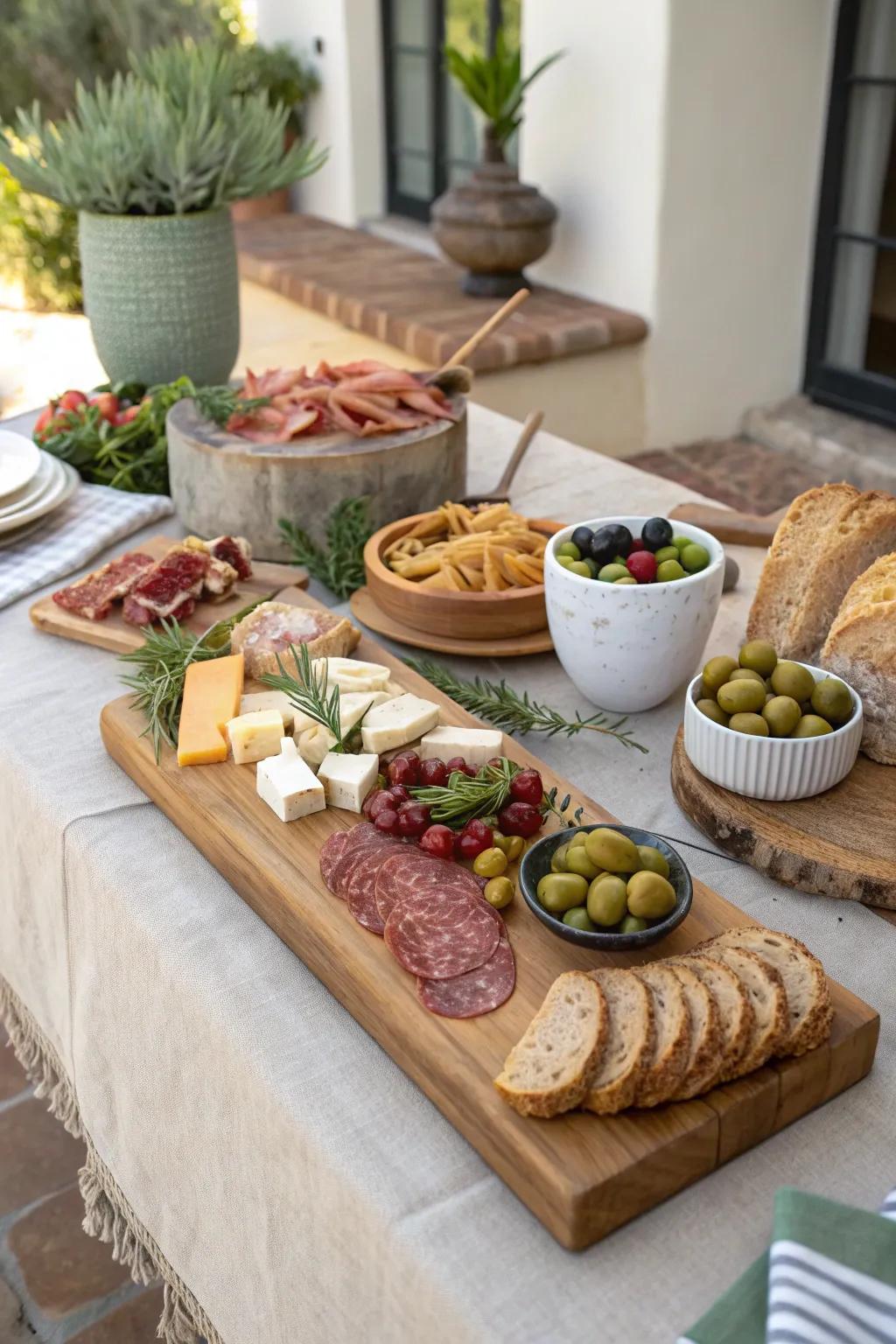 Feast your eyes on a spread of Italian delights, where every bite is a journey to the Mediterranean. 🍇 #Antipasti #ItalianFeast