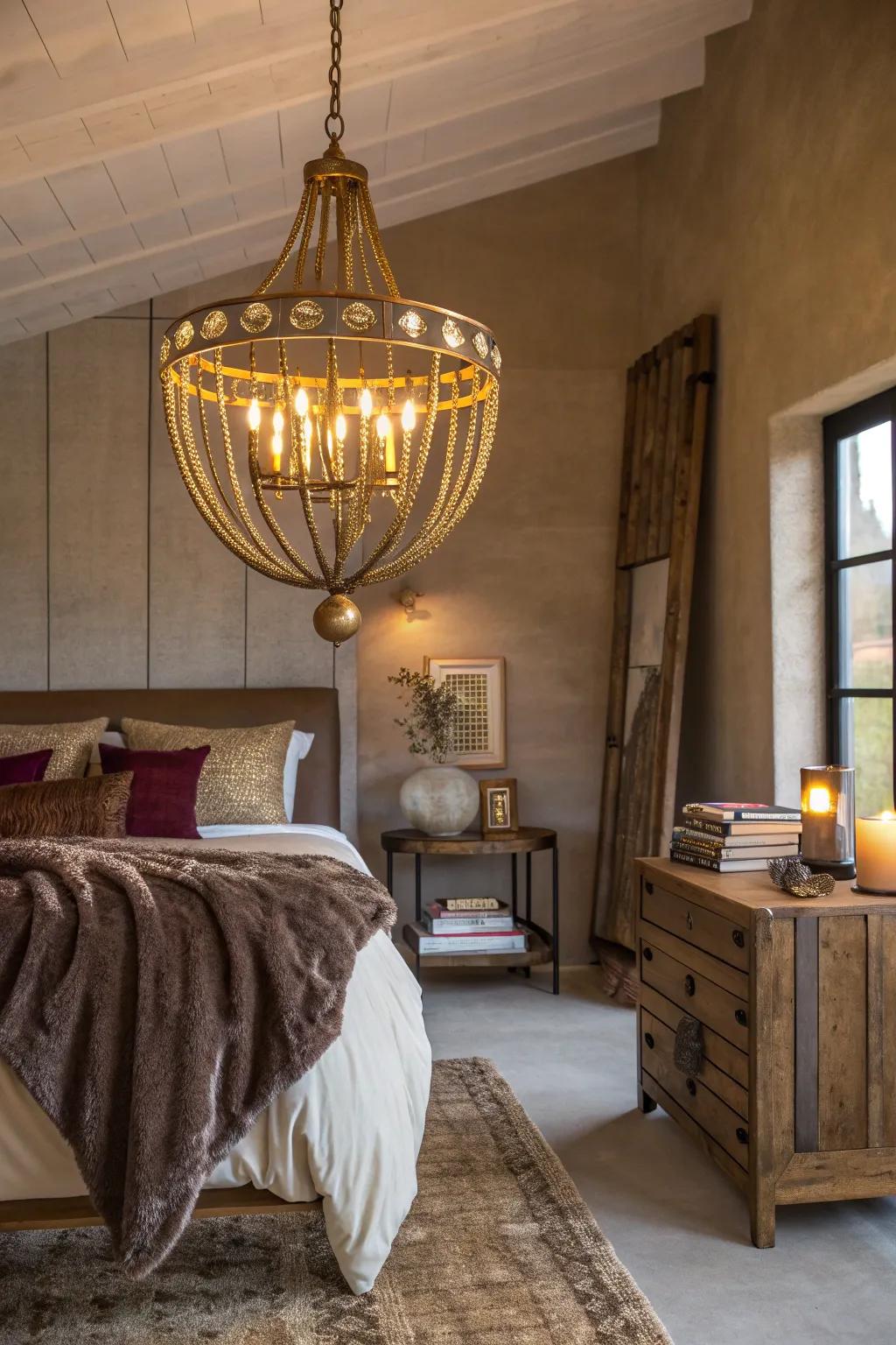 Illuminate your space with unique lighting for an upscale look.