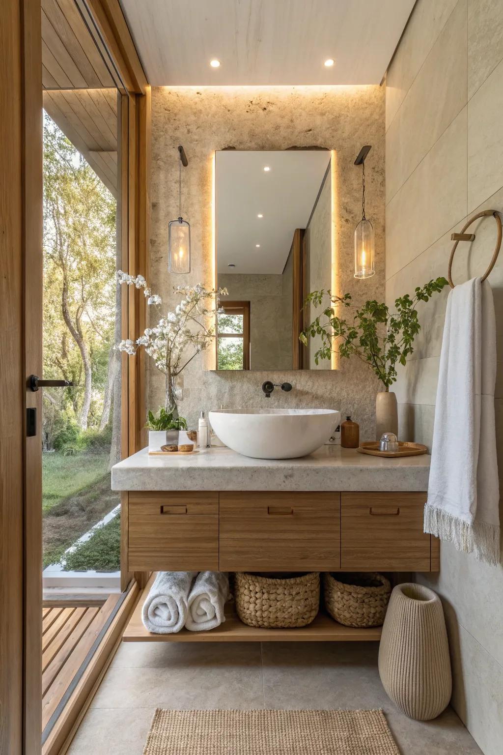 A contemporary basin adds a bold statement to any modern bathroom, combining style and function.