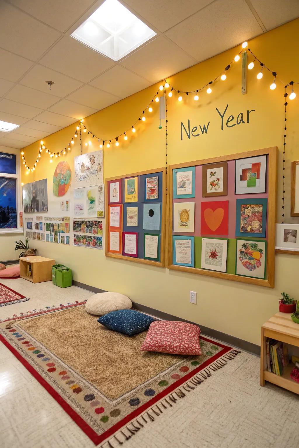 Celebrate creativity with a student art gallery that adds a splash of color and pride to the classroom.