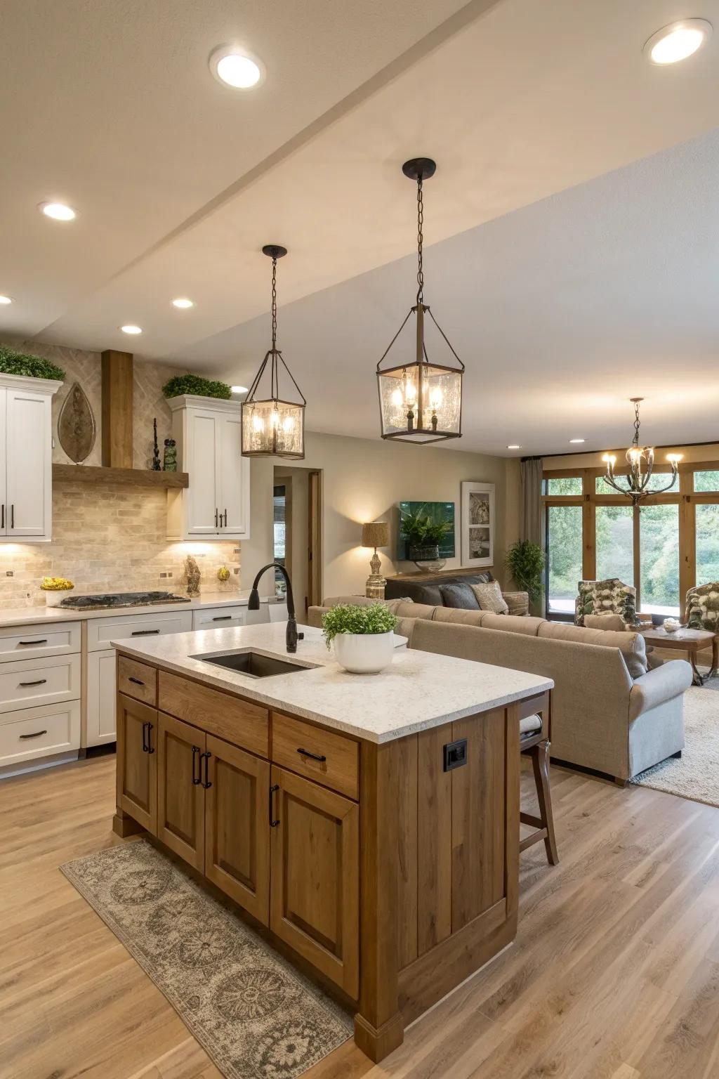 Unify your space with matching lighting fixtures for a cohesive feel.