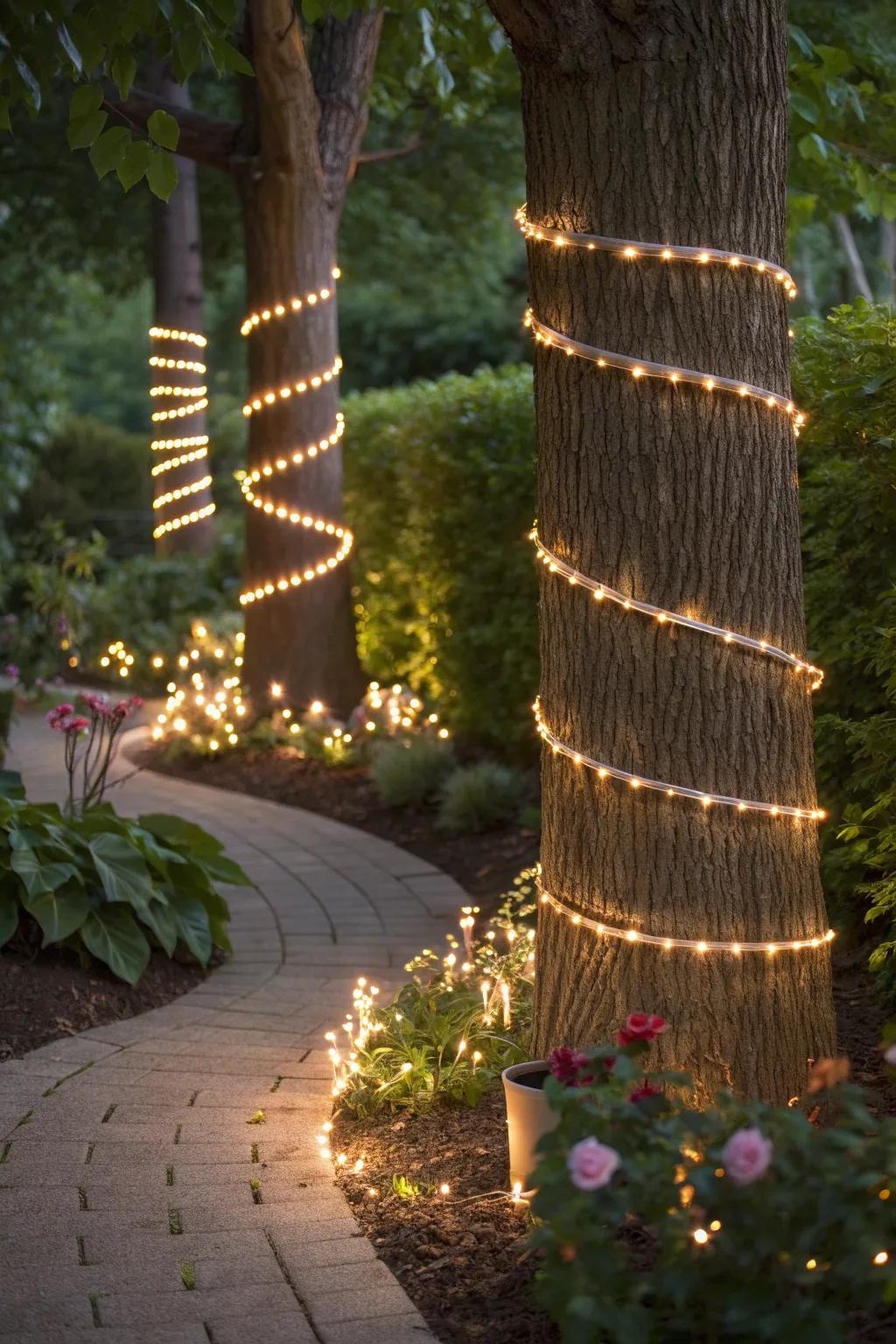 Bring your trees to life with dramatic LED lighting. #GardenGlow #TreeLights